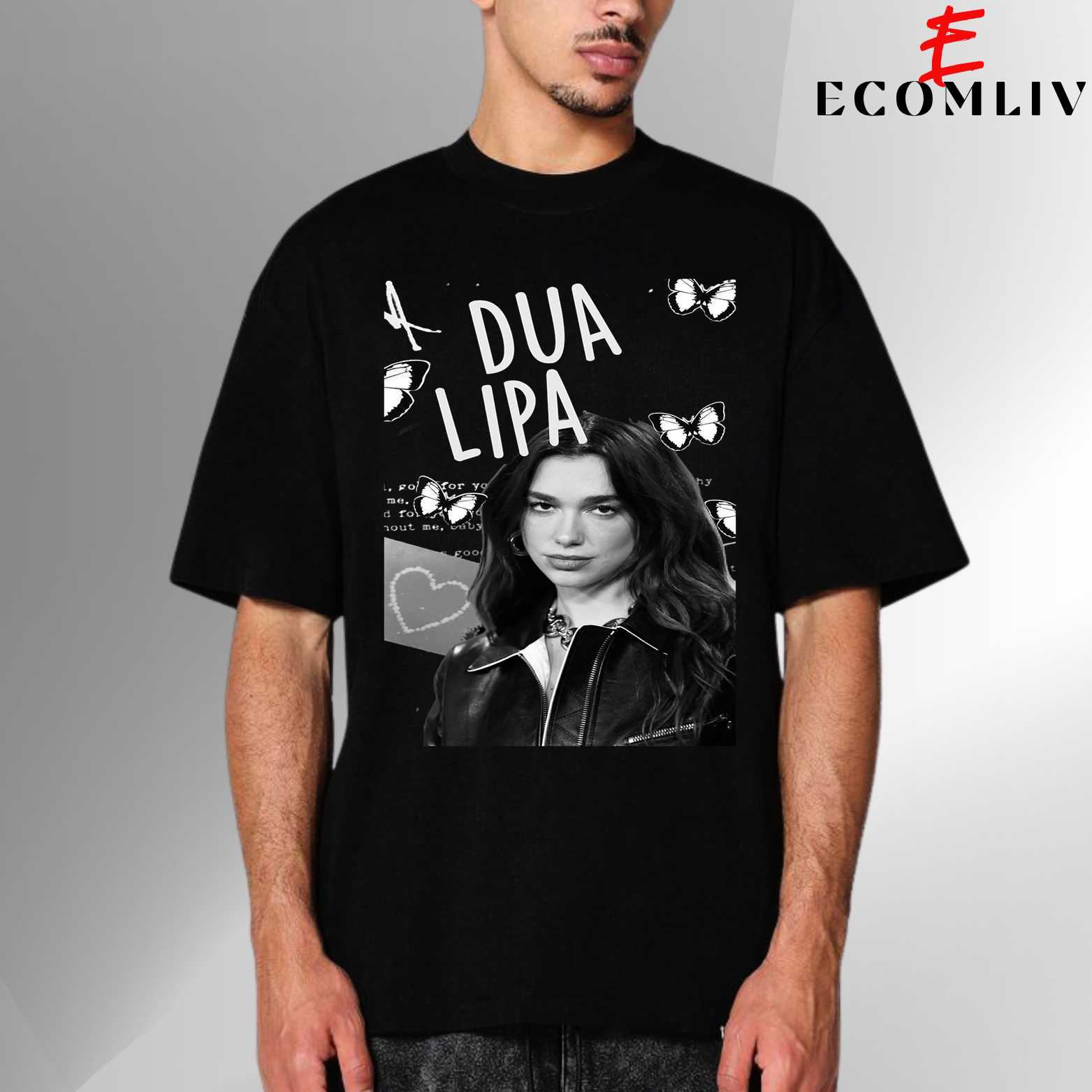 Dua Lipa Retro Tee, Music Star Streetwear Merch, Collector Fan Gift